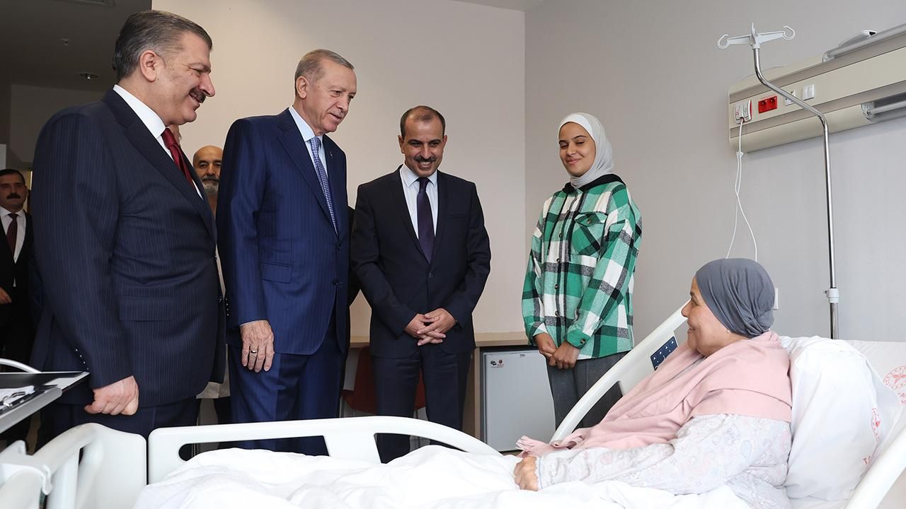 Cumhurbaşkanı Erdoğan Gazzeli hastaları ziyaret etti