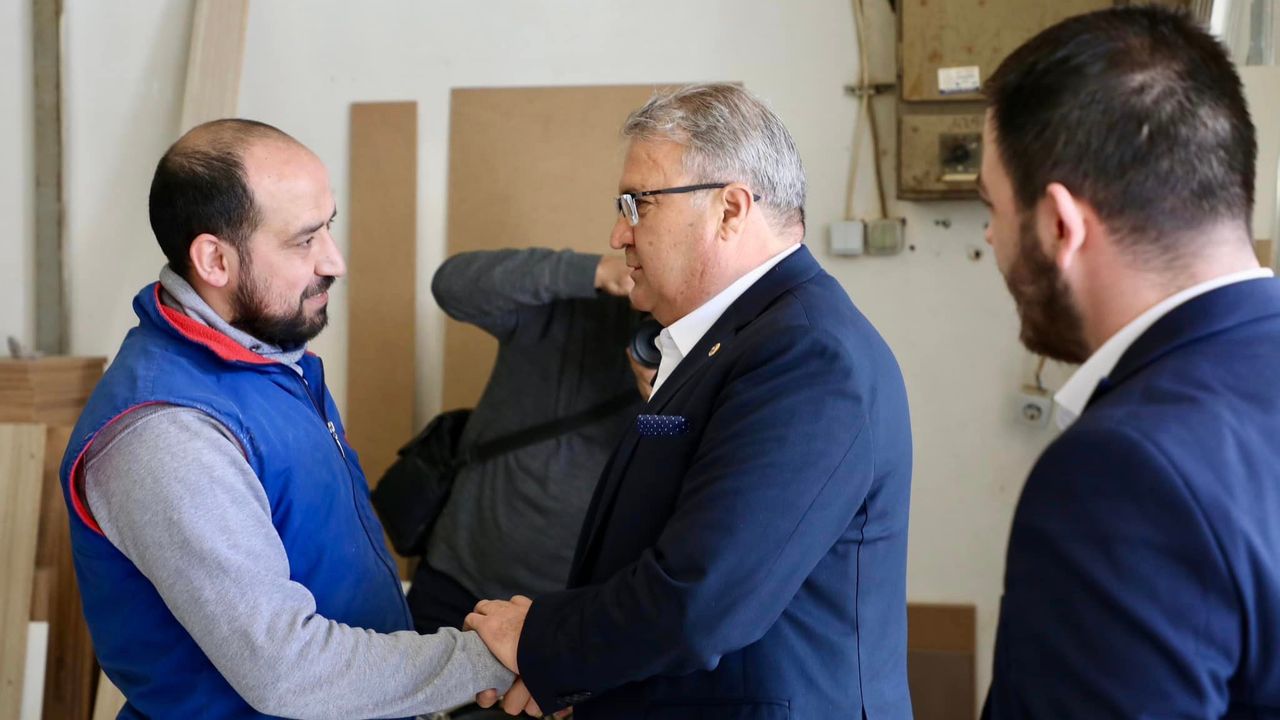 Başkan Çerçi Küçük Sanayi Sitesi'nde esnafla buluştu