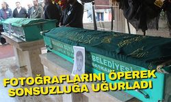 FOTOĞRAFLARINI ÖPEREK SONSUZLUĞA UĞURLADI