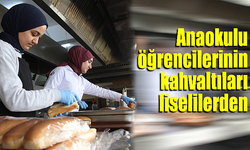 Anaokulu öğrencilerinin kahvaltılıklarını meslek liseliler hazırlıyor