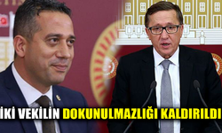 DOKUNULMAZLIKLARI KALDIRILDI