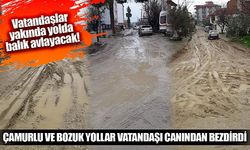 Selendi'nin çamurlu ve bozuk yolları vatandaşı canından bezdirdi