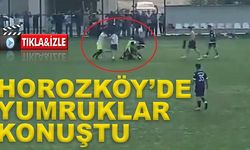 Manisa'da  Horozköy maçında tekme ve tokatlar havada uçuştu