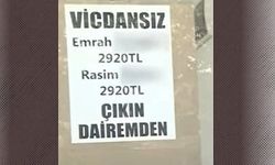 Ev sahibinden ilginç çözüm! Apartman girişine astı...