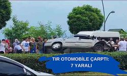 Rize’de tır otomobile çarptı: 7 yaralı