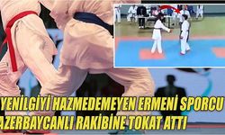 Yenilgiyi hazmedemeyen Ermeni sporcu Azerbaycanlı rakibine tokat attı