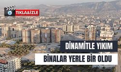 Dinamitle patlatılan 10 bina yerle bir oldu