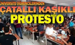 Ege Üniversitesi'nde öğrencilerden yemek zammı protestosu