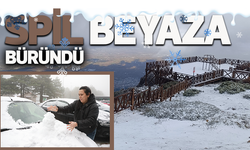 Manisa’da sağanak ve dolu, Spil’de kar