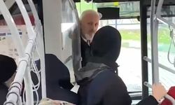 Otobüs şoförü ve yolcu arasında gergin anlar