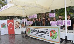 Manisa Barosu Kadın ve Çocuk Hakları Komisyonu, kadına şiddete karşı dikkat çekmek için stant açtı