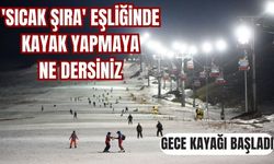 Erciyes'te gece kayağı başladı