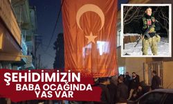 Şehidimizin baba ocağına bayrak asıldı