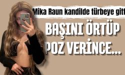 Cinsiyet değiştiren Mika Raun kandilde türbeye gitti! Başını örtüp poz verince...