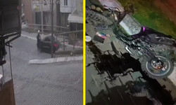 Sürücünün ölümden döndüğü kaza kameraya yansıdı