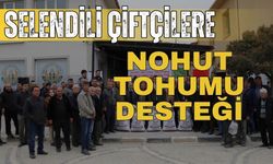 Selendili çiftçilere nohut tohumu desteği