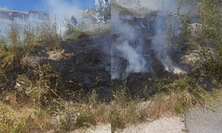İzmir'de korkutan yangın: Çıkan yangını mahalleli söndürdü