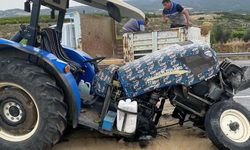 Manisa-Denizli yolunda feci kaza: traktör ikiye bölündü