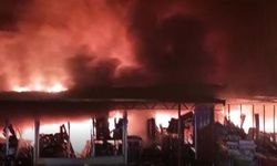 Malatya'da konteyner çarşıda yangın