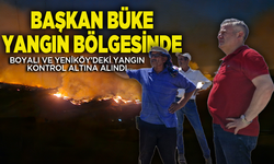 Gördes'teki yangın söndürme çalışmalarına Başkan Büke'den destek!