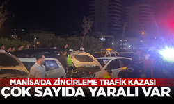 Manisa'da 5 araçlı zincirlime trafik kazası!