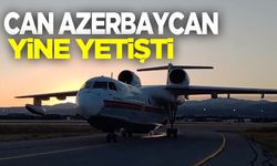 Azerbaycan'dan gönderilen amfibi uçak, Manisa'da yangın söndürme çalışmalarına destek verdi