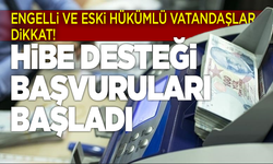 Engelli ve eski hükümlü vatandaşlara hibe desteği başvuruları başladı