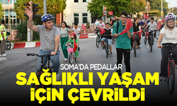 Soma’da pedallar sağlıklı yaşam için çevrildi