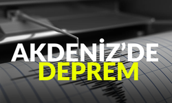 Akdeniz'de 4 büyüklüğünde deprem!