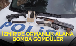 İzmir’de ormana el bombası ve silahları gömerken yakalandılar