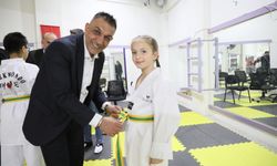 Şehzadeler'de taekwondo kuşak sınavı coşku ile gerçekleşti