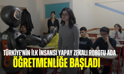 Türkiye'nin ilk insansı yapay zekalı robotu Ada, öğretmenliğe başladı