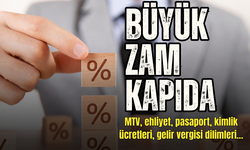 Yeni yılda toplu zam geliyor! MTV, ehliyet, pasaport, kimlik ücretleri, gelir vergisi dilimleri...