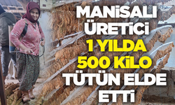 Manisalı kadın üretici 500 kilo tütün yetiştirdi!