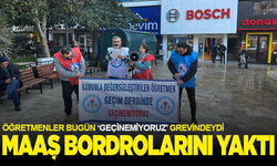 Manisalı öğretmenler grevde maaş bordrolarını yaktı!