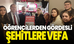 Öğrencilerden Gördesli şehitlere vefa