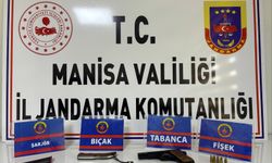 Manisa’da şüpheliden el yapımı tabanca çıktı