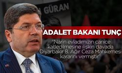 Adalet Bakanı Tunç Narin davasına ilişkin açıklamada bulundu