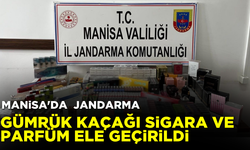 Manisa'da  Jandarma gümrük kaçağı sigara ve parfüm ele geçirdi