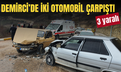 Demirci’de iki otomobil çarpıştı: 3 kişi yaralandı