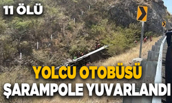 Yolcu otobüsü şarampole yuvarlandı: 11 ölü