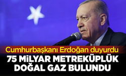 Cumhurbaşkanı Erdoğan duyurdu: 75 milyar metreküplük doğal gaz bulundu