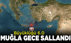 Muğla'da  6,0 büyüklüğünde deprem