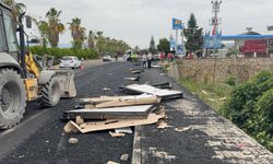 Freni patlayan zift yüklü kamyon ortalığı savaş alanına çevirdi