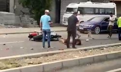 Trafik kazasında inanılmaz kurtuluş kamerada