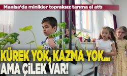 Manisalı minik çiftçiler topraksız tarımla üretim yapıyor