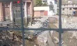 Adliye binasının girişinde çökme
