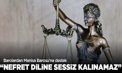 Barolardan Manisa Barosu’na destek: “Nefret diline sessiz kalınamaz”