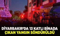 Diyarbakır’da 13 katlı binada çıkan yangın söndürüldü, soğutma çalışmaları sürüyor