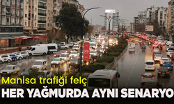 Her yağmurda aynı senaryo: Manisa trafiği felç